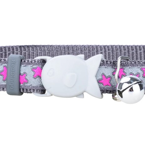 Kassi kaelarihm disainmustriga Stars Hot Pink...