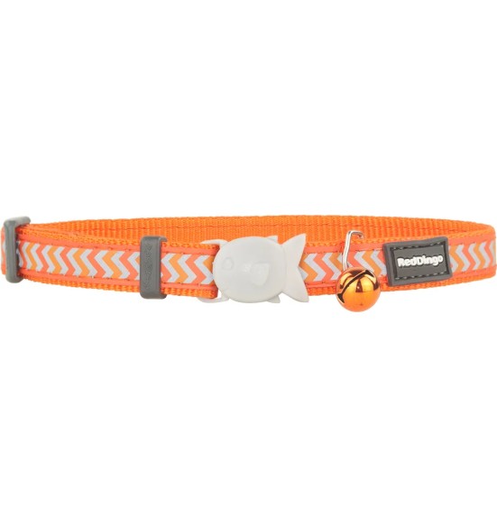 Kassi kaelarihm helkurmustriga Reflective Ziggy Orange (Red Dingo)