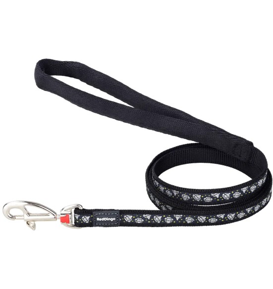 Шлейка и поводок для кошек, с вытканным дизайнерским узором Diamond Black (Red Dingo)