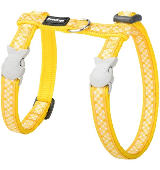 Kassitraksid ja jalutusrihm, disainmustriga Gingham Yellow (Red Dingo)