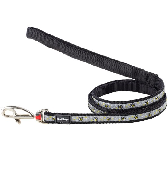 Traksid ja jalutusrihm kassile, disainmustriga Bumble Bee Black (Red Dingo)