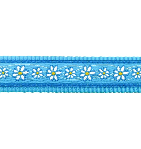 Traksid ja jalutusrihm kassile, disainmustriga Daisy Chain Turquoise (Red Dingo)