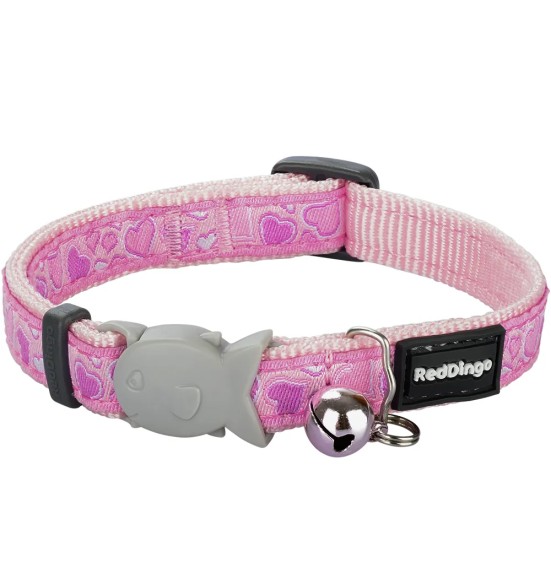 Ошейник для кошек с дизайнерским принтом Breezy Love Pink (Red Dingo)