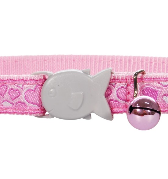 Kaelarihm kassile, disainmustriga Breezy Love Pink (Red Dingo)