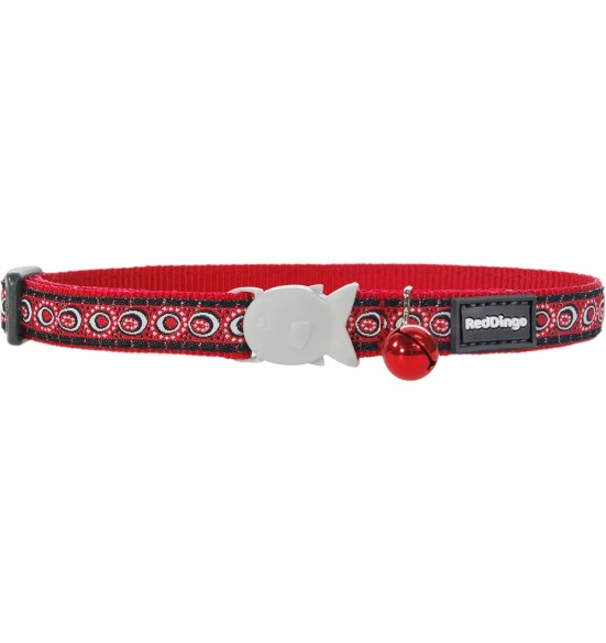Ошейник для кошек с дизайнерским принтом Cosmos Red (Red Dingo)