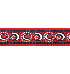 Kaelarihm kassile, disainmustriga Paw Impressions Red (Red Dingo)–Kaelarihmad–Red Dingo–Valgekihv 2