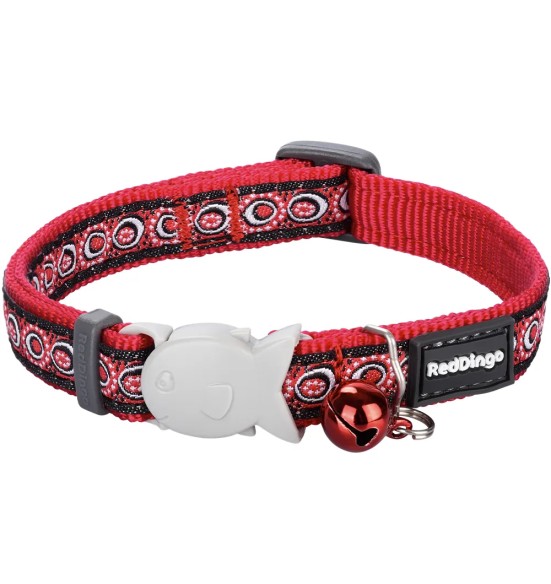 Ошейник для кошек с дизайнерским принтом Cosmos Red (Red Dingo)