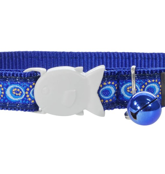 Ошейник для кошек с дизайнерским принтом Cosmos Dark Blue (Red Dingo)