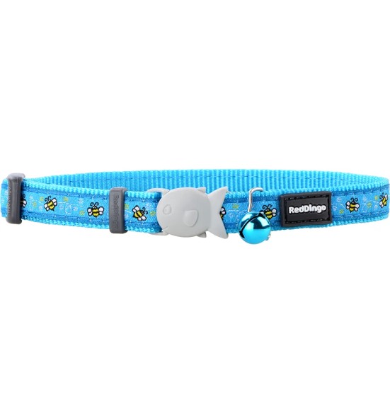 Kaelarihm kassile, disainmustriga Bumble Bee Turquoise (Red Dingo)