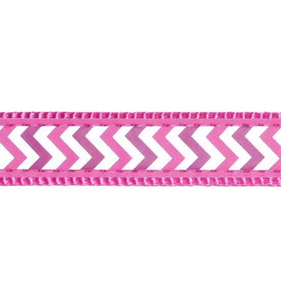 Kaelarihm kassile, helkurmustriga Reflective Ziggy Hot Pink (Red Dingo)