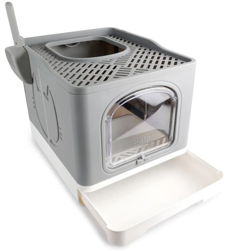 Туалет для кошек с двумя входами, складной,...