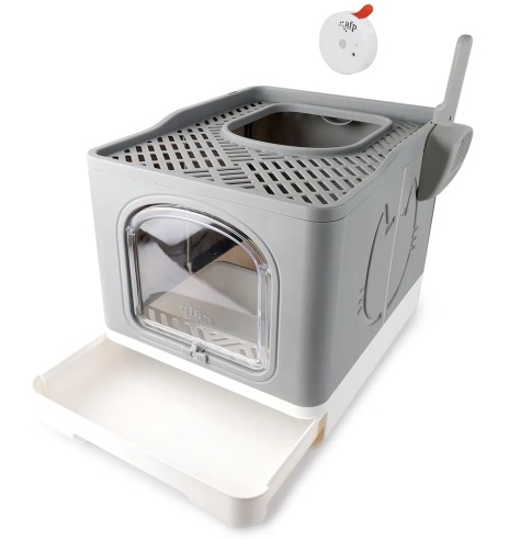 Туалет для кошек с двумя входами, складной,...