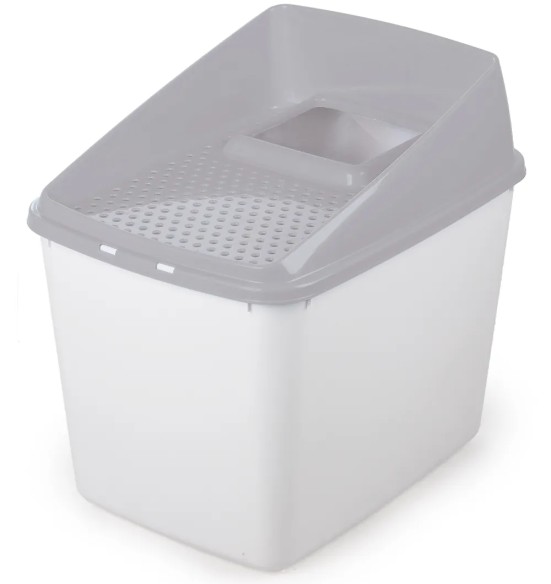 Kassi liivakast kinnine, hall-valge, No Mess (AFP - Go Fresh)