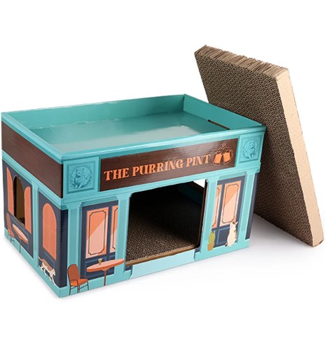 Kassi kraapimisalus kartongist, naistenõgesega...