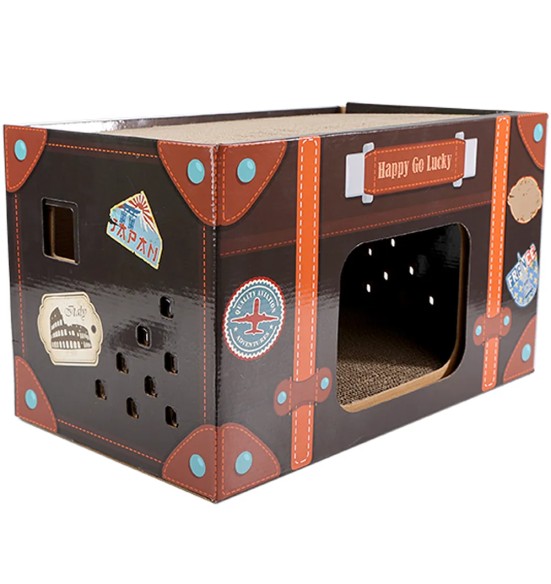 Когтеточка для кошек, основа из картона, с кошачьей мятой Happy Go Lucky Scratcher (AFP - Vintage)