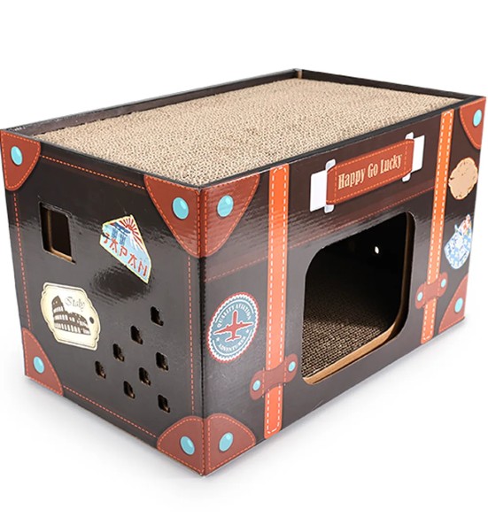 Когтеточка для кошек, основа из картона, с кошачьей мятой Happy Go Lucky Scratcher (AFP - Vintage)