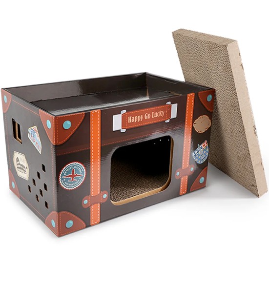 Когтеточка для кошек, основа из картона, с кошачьей мятой Happy Go Lucky Scratcher (AFP - Vintage)