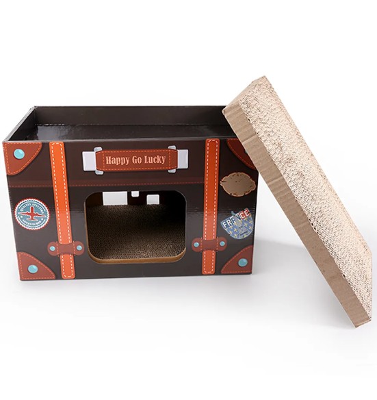 Когтеточка для кошек, основа из картона, с кошачьей мятой Happy Go Lucky Scratcher (AFP - Vintage)