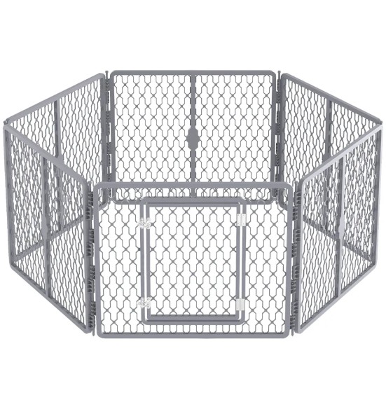 Клетка-вольер для собак с 6 панелями из прочного пластика, Dog Playpen (AFP - Lifestyle 4 Pets)