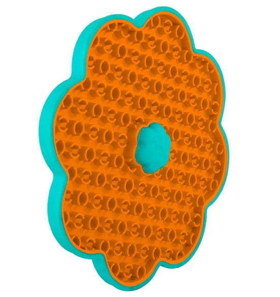 Lakkumismatt koerapuuri võre külge, iminappadega Lick‘A’Disk (AFP - Calming Pals)