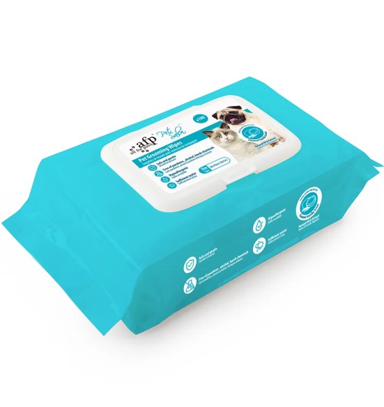 Salvrätikud koerale ja kassile, naturaalsete õlide ja ekstraktidega, 100 tk (AFP - Pet Salon)