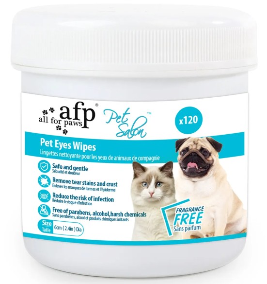 Silmapuhastuslapid koertele ja kassidele, pisarajälgede eemaldaja, aaloega, 120 tk (AFP - Pet Salon)