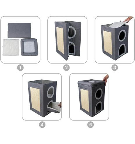 Kassimaja 3 In 1 Foldable Cat Box (Pawise)