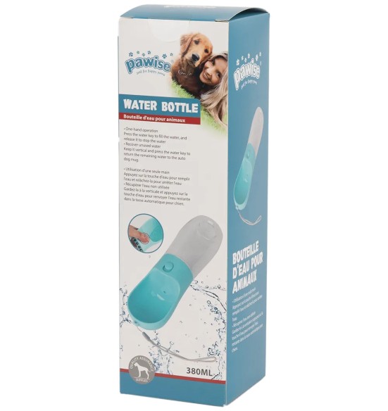 Дорожная бутылка с миской для питья, 380 мл (Pawise)