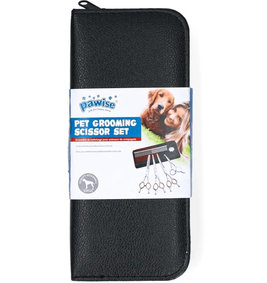 Grooming komplekt, koera kamm ja neljad käärid (Pawise)