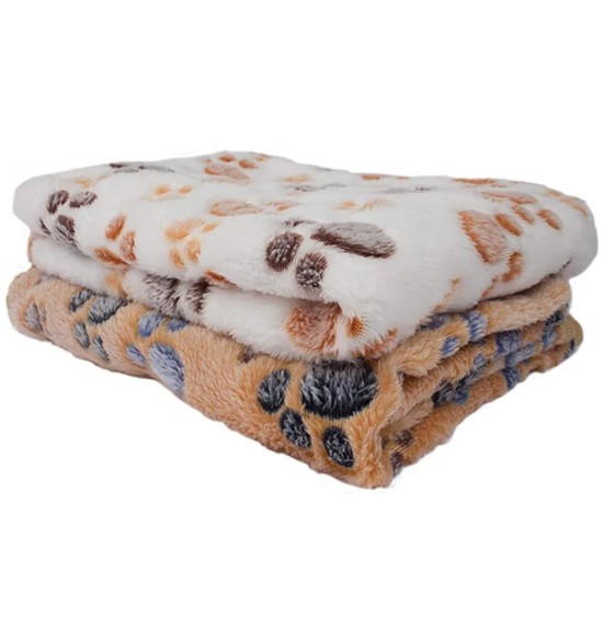 Koera tekk plüüsist, käpajälgedega, Plush Blanket (Pawise)