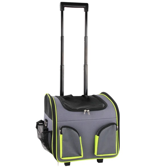 Koera kandekott ratastega, teleskoop käepide, Pet Carrier (Pawise)