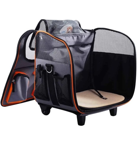 Сумка-переноска для собак на колесах,...