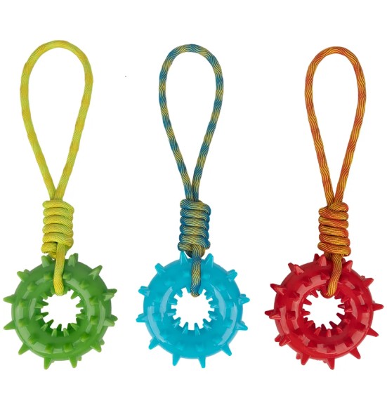 Koera mänguasi Play-N-Tug Ring with handle (Pawise)