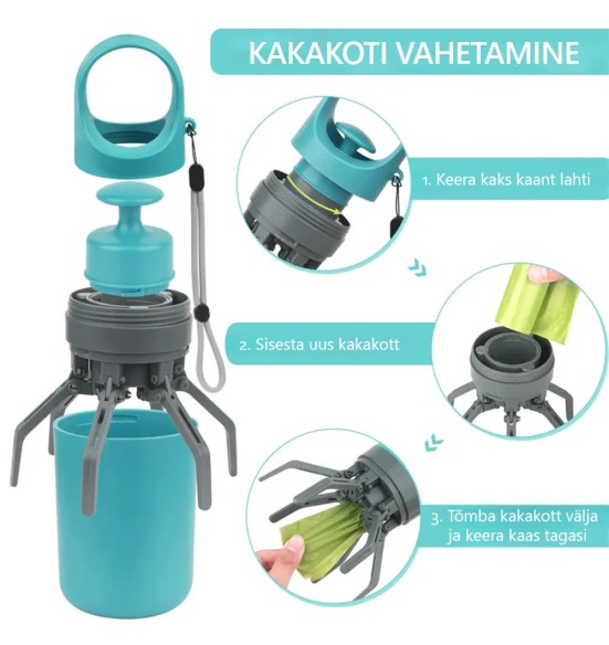 Koerakaka korjaja kaasaskantav Pooper Scooper (Pawise)