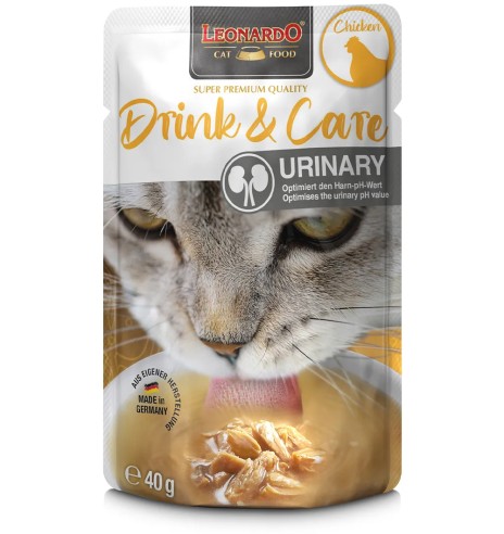 LEONARDO Drink & Care Urinary бульон консервированный для кошек, с курицей, в пакетике