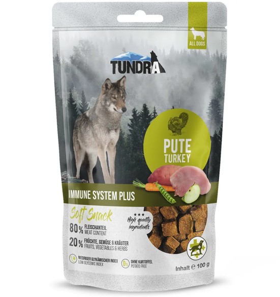 TUNDRA maius koertele kalkunilihaga IMMUNE SYSTEM PLUS 100 g