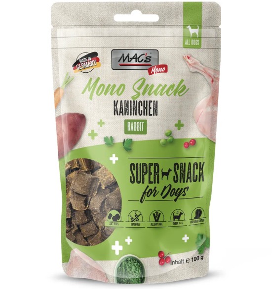 Koeramaius jäneselihaga, pehme, teraviljavaba Mac's Mono Snack