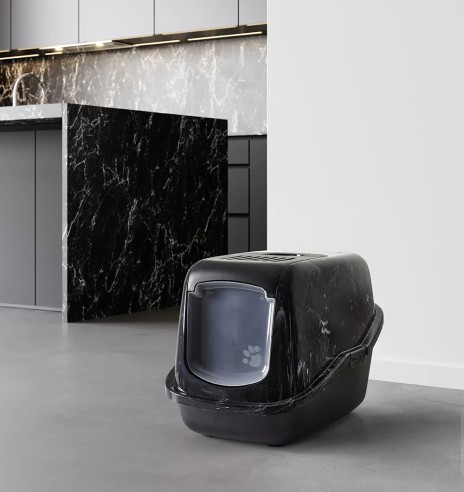 Kassi liivakast, must marmor Nestor Marble (Savic)