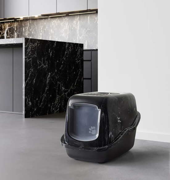 Кошачий туалет, чёрный мрамор Nestor Marble (Savic)