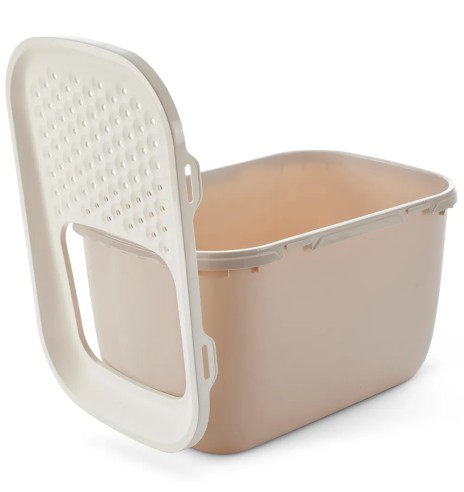 Hop In Giant suur kassi liivakast, valge-moka...