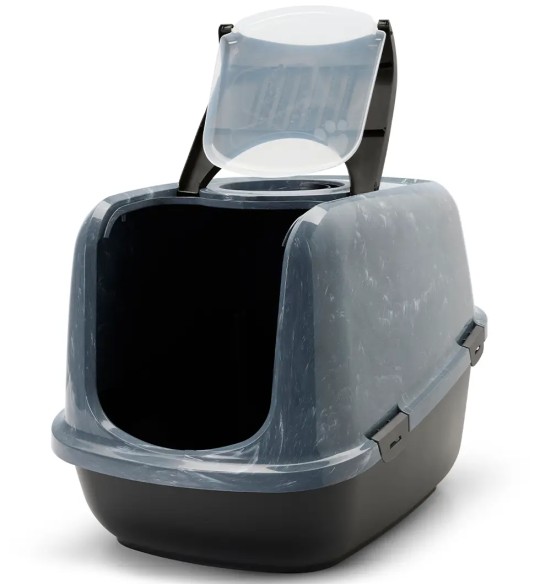 Nestor Jumbo Marble закрытый туалет для кошек, антрацит/черный (Savic)