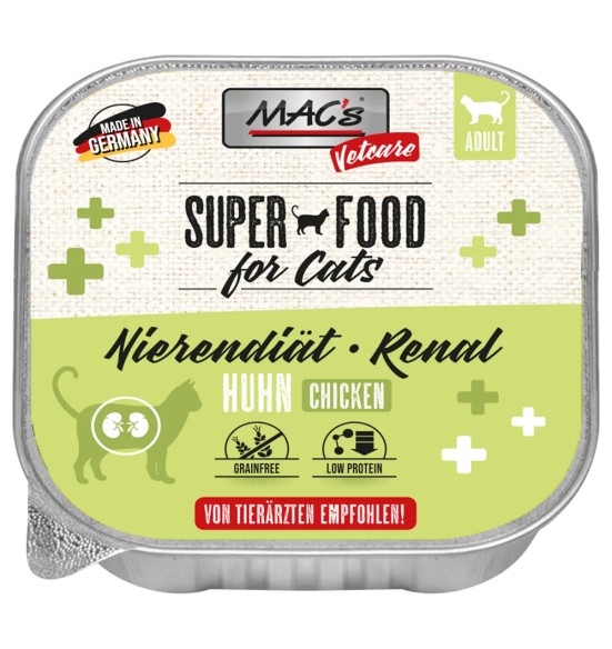 MAC`s консервы VETCARE лечебные для кошек при заболеваниях почек - КУРИЦА (Superfood Cat Chicken)