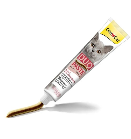 Karvapallivastane pasta kassile linnaste ja kanalihaga DUO Paste Anti-Hairball (GimCat)