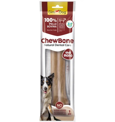 Прессованная кость из натуральной говяжьей кожи, 25 см 1 шт. в упаковке,, Chew Bone (Gim Dog)