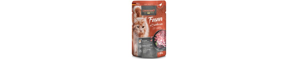 LEONARDO CLASSIC консервированный корм для кошек с мясом фазана и клюквой, в пакетике Вec (нето)-85 g