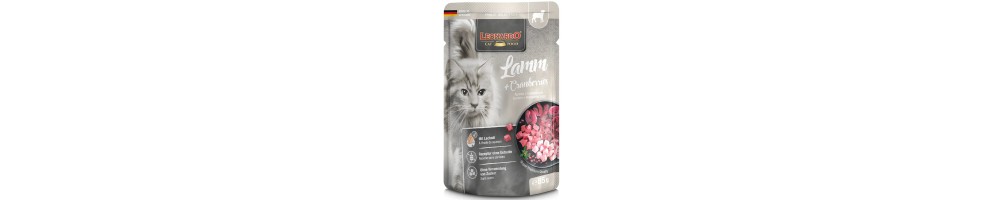 LEONARDO CLASSIC кошачий консервированный корм,с бараниной и клюквой, в пакетике Вec (нето)-85 g