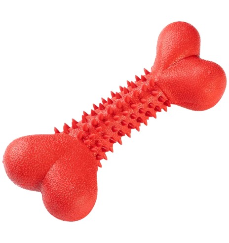 Närimismänguasi koerale, hambaid puhastav, vastupidavast kummist, Red Titan Bone (GimDog)