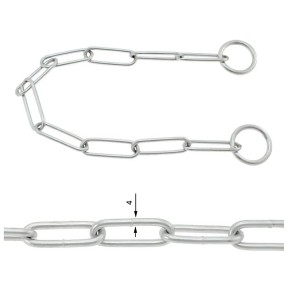 Kaelakett koerale kroomitud terasest, 2–4 mm (Doogy)–Kaelaketid–Doogy–Valgekihv 2