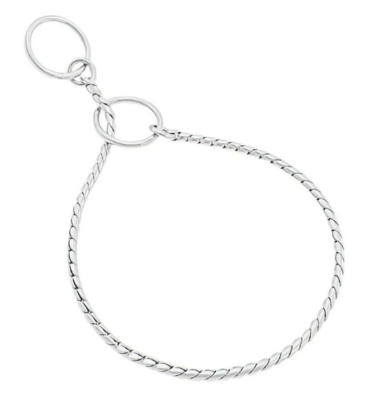 Ошейник-удавка для выставки Snake, хромированный