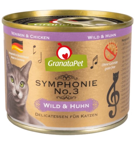 Symphonie No.3 беззерновой консервированный корм для кошек ДИЧЬ и КУРИЦА (GranataPet)